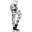 Womens Skull Print Leggings - millennial-fashion-hub