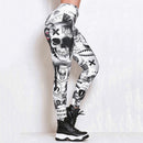 Womens Skull Print Leggings - millennial-fashion-hub