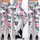 Womens Skull Print Leggings - millennial-fashion-hub