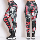 Womens Skull Print Leggings - millennial-fashion-hub