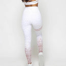 Womens Gradient Color Double Stripe Leggings - millennial-fashion-hub