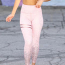 Womens Gradient Color Double Stripe Leggings - millennial-fashion-hub
