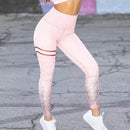 Womens Gradient Color Double Stripe Leggings - millennial-fashion-hub