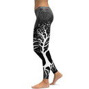 Womens Double Tree Print Leggings - millennial-fashion-hub