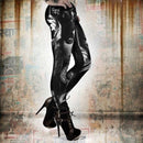 Womens Gothic Print Leggings - millennial-fashion-hub