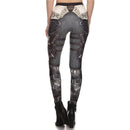 Womens Steampunk Print Leggings - millennial-fashion-hub