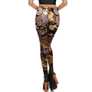 Womens Steampunk Print Leggings - millennial-fashion-hub