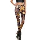 Womens Steampunk Print Leggings - millennial-fashion-hub