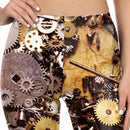 Womens Steampunk Print Leggings - millennial-fashion-hub