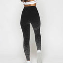 Womens Gradient Color Double Stripe Leggings - millennial-fashion-hub